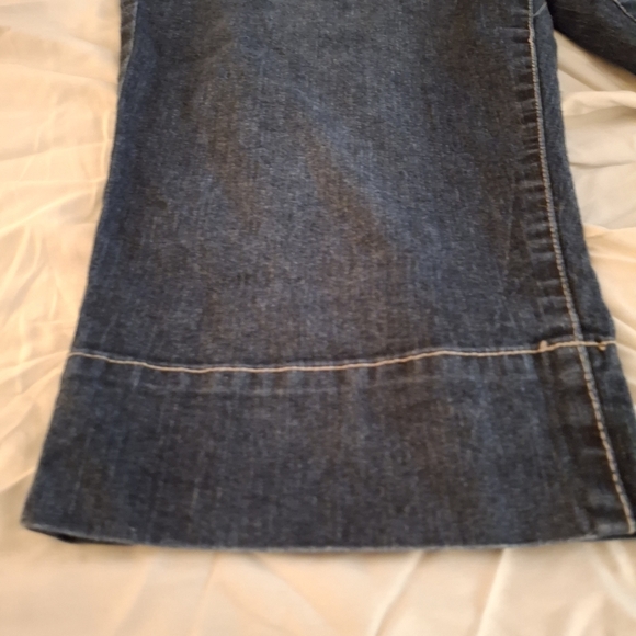 Duplex By Tyte Women's Dark Blue Denim Capris - Picture 4 of 9